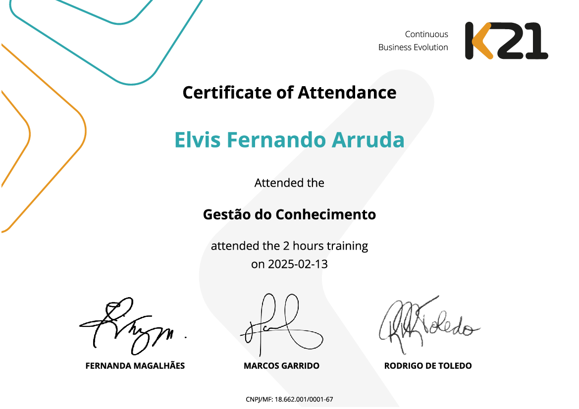 Certificado K21